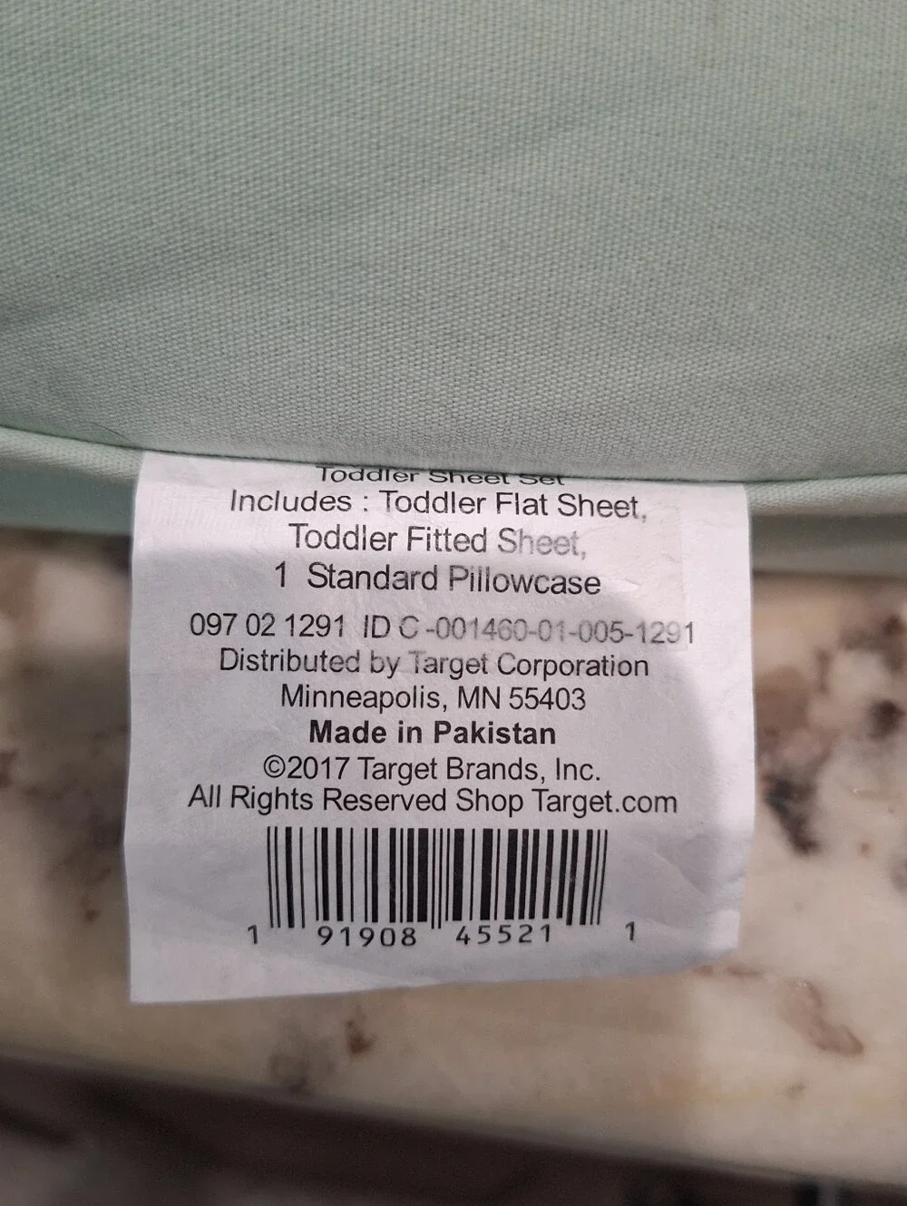 Pillowfort Mint Green TODDLER BED Sheet Set